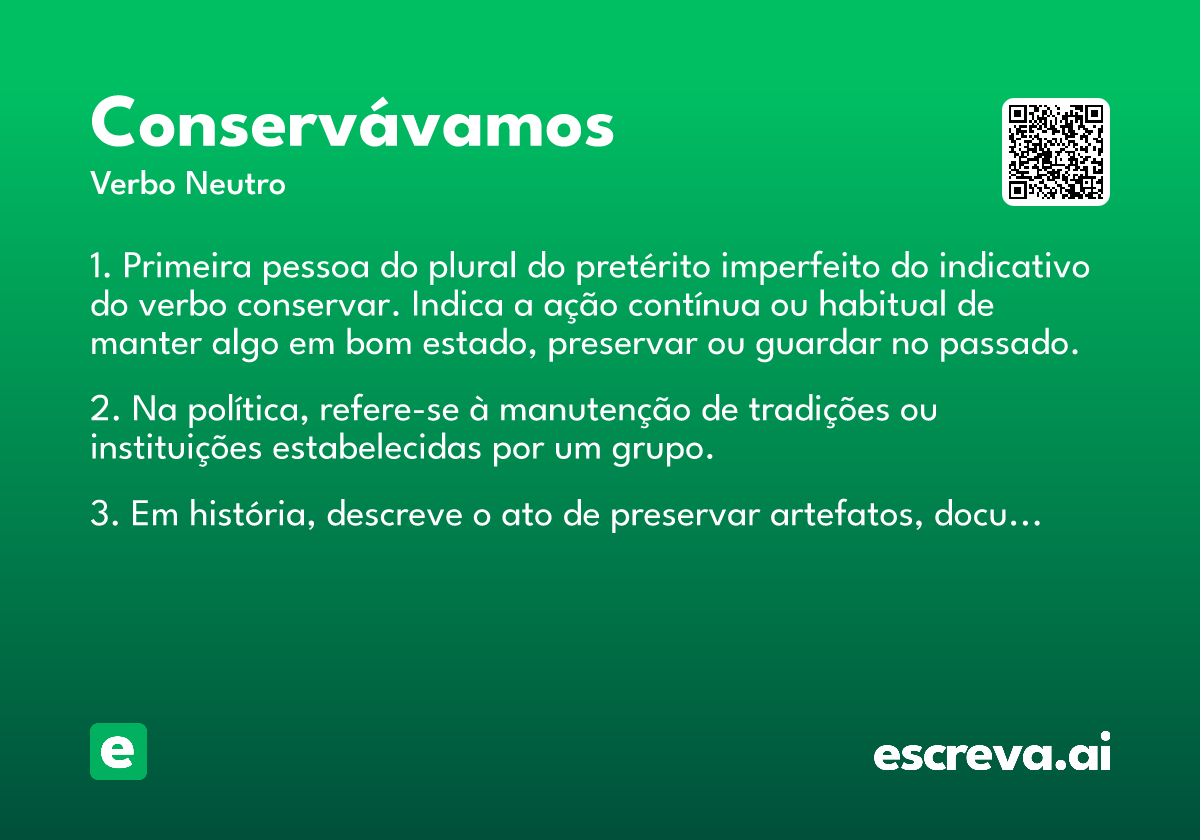 conservávamos