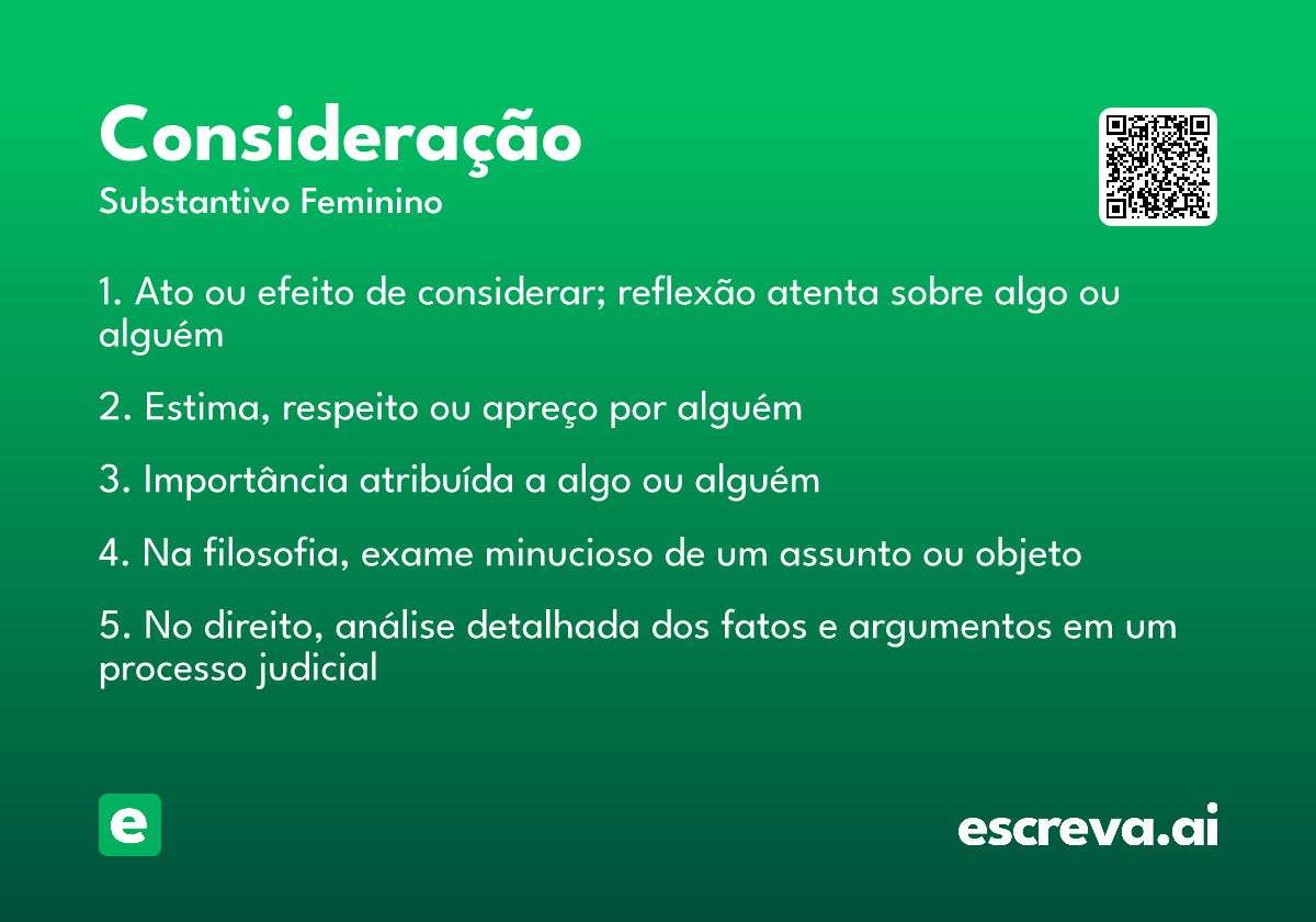 consideração