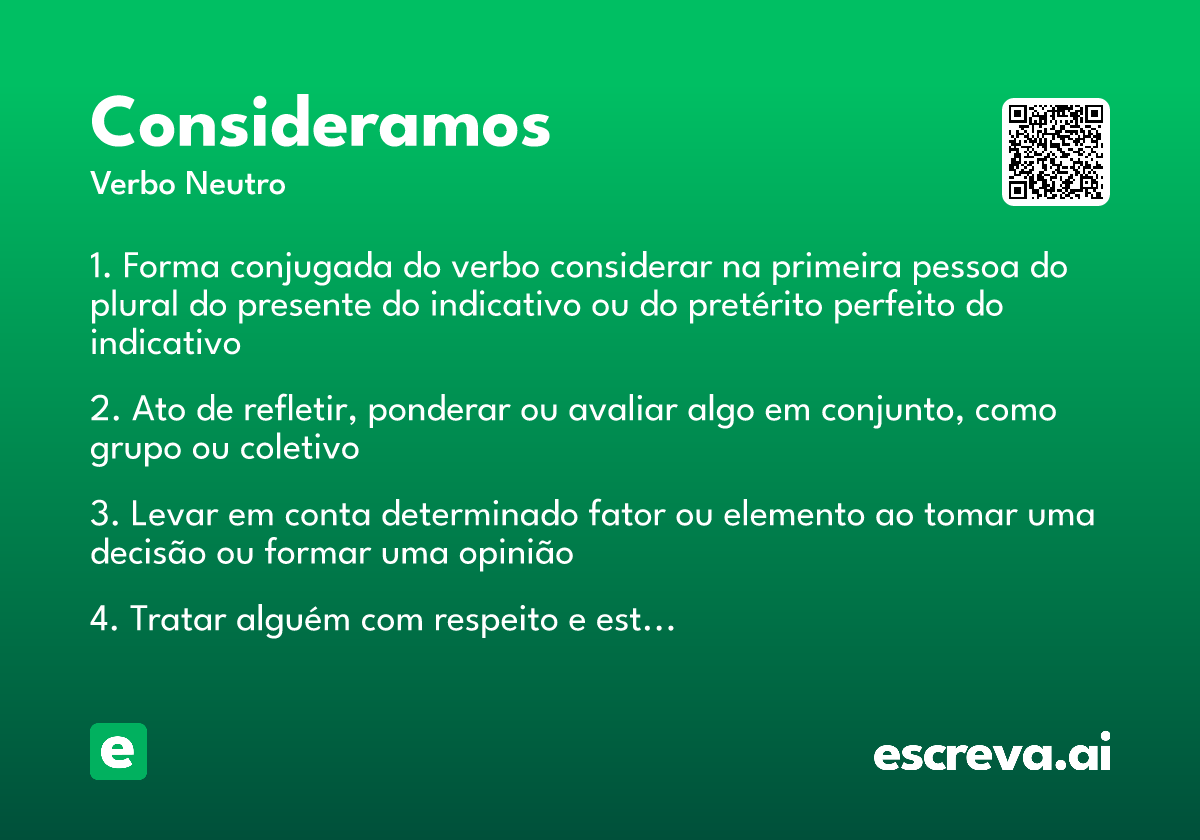 consideramos
