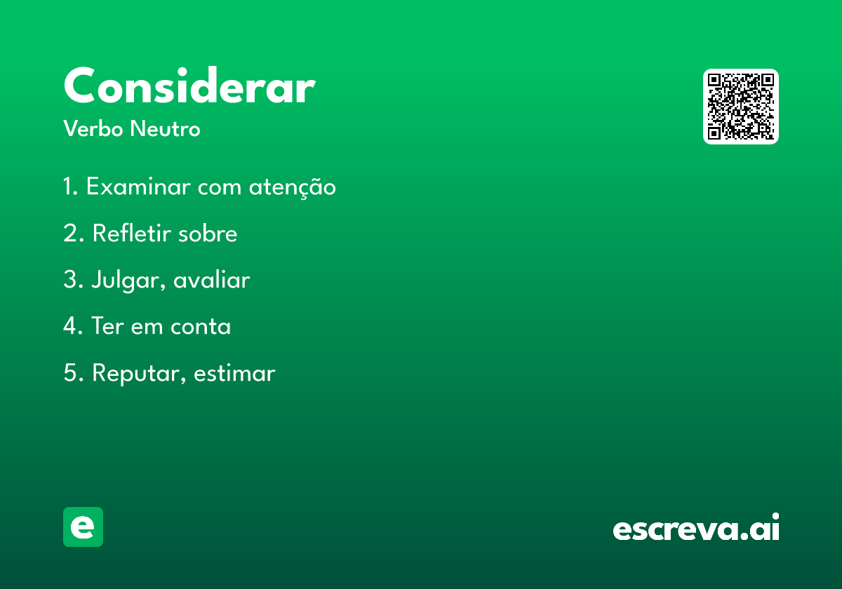 considerar