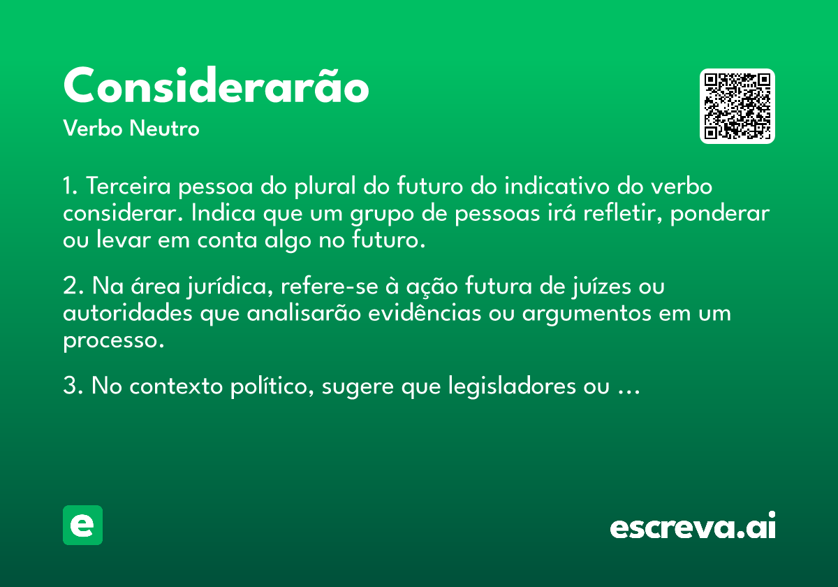 considerarão