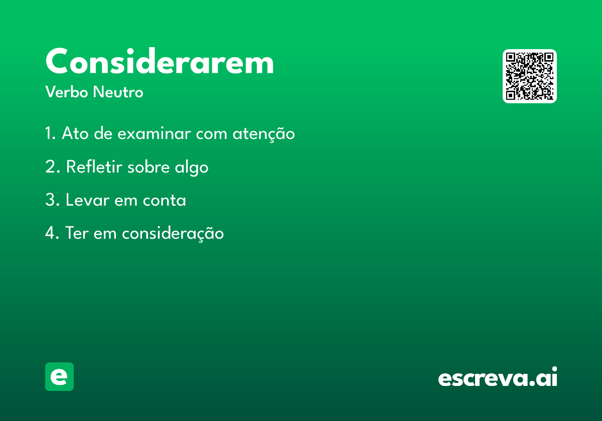 considerarem