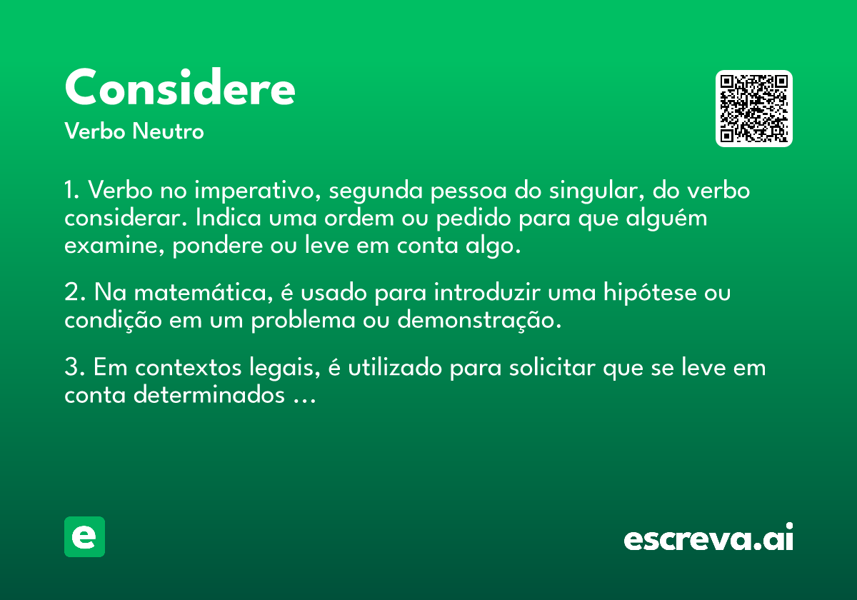 considere
