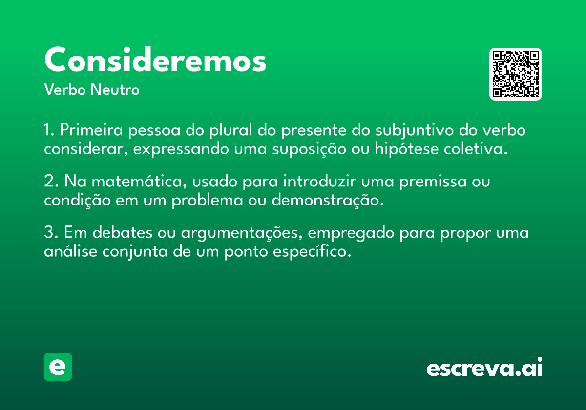 consideremos