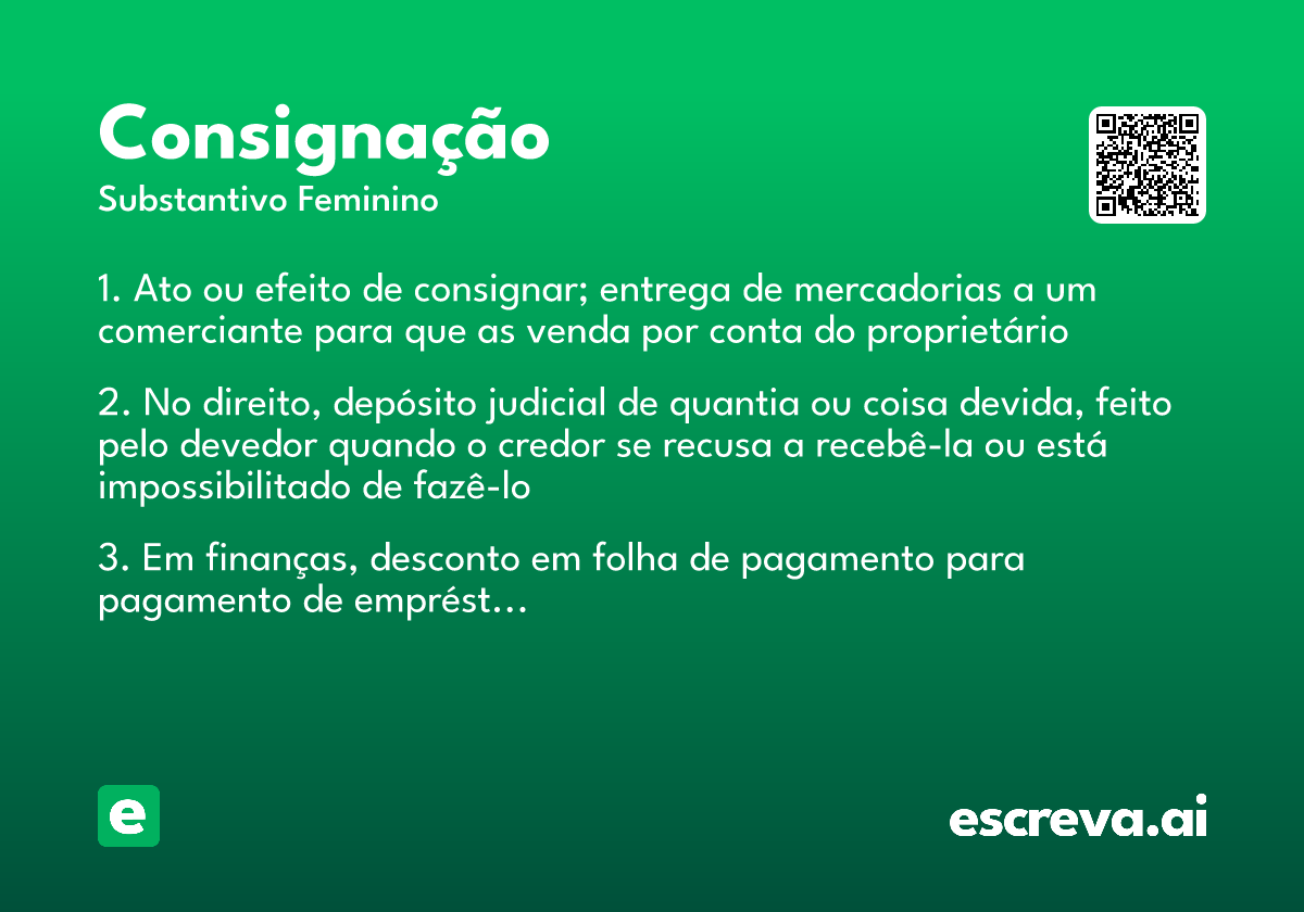 consignação