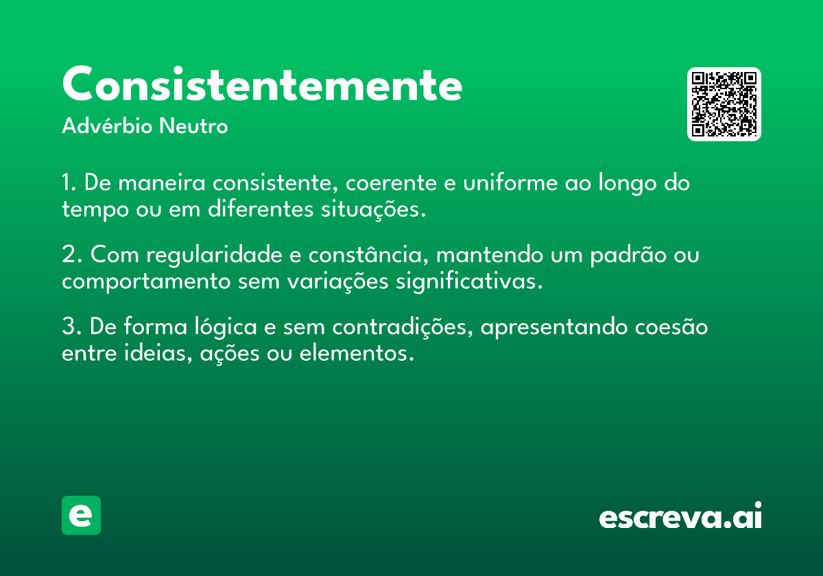 consistentemente