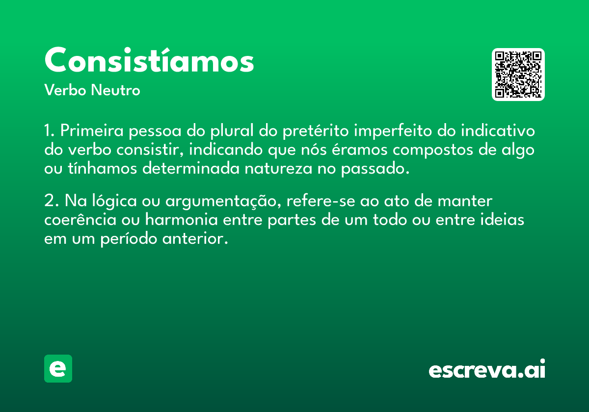 consistíamos