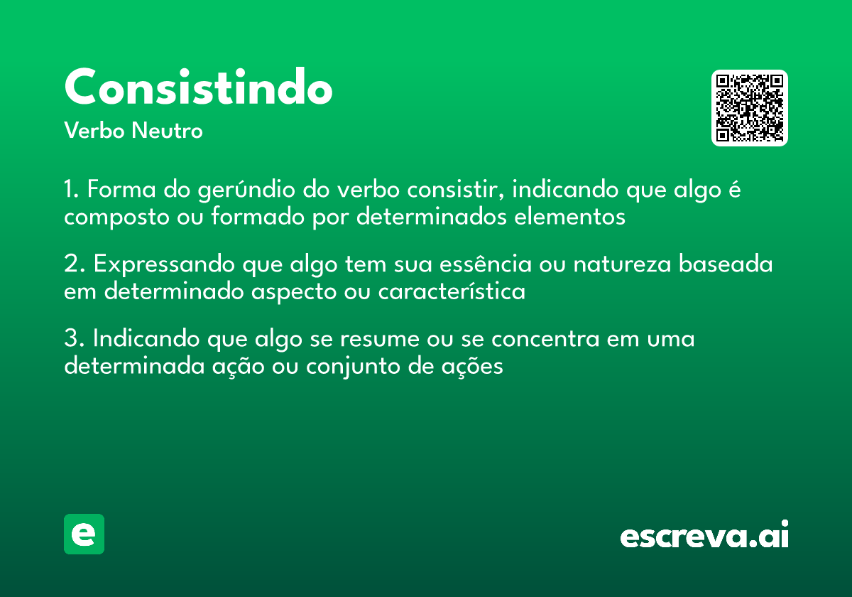 consistindo