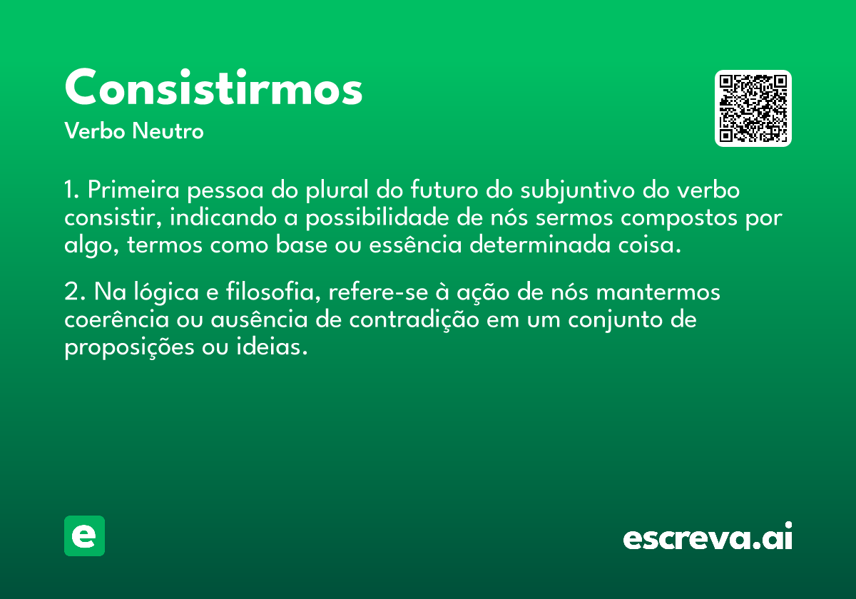 consistirmos