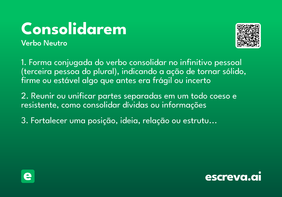 consolidarem