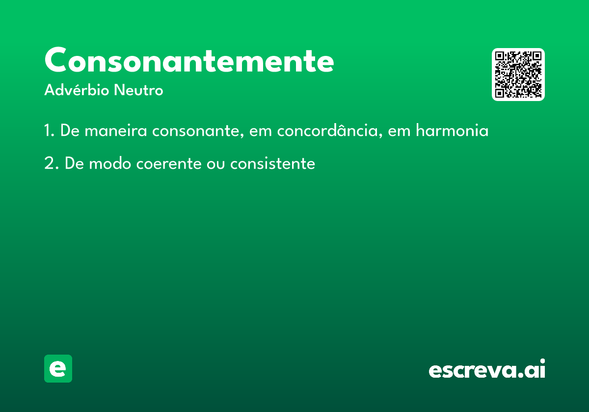 consonantemente
