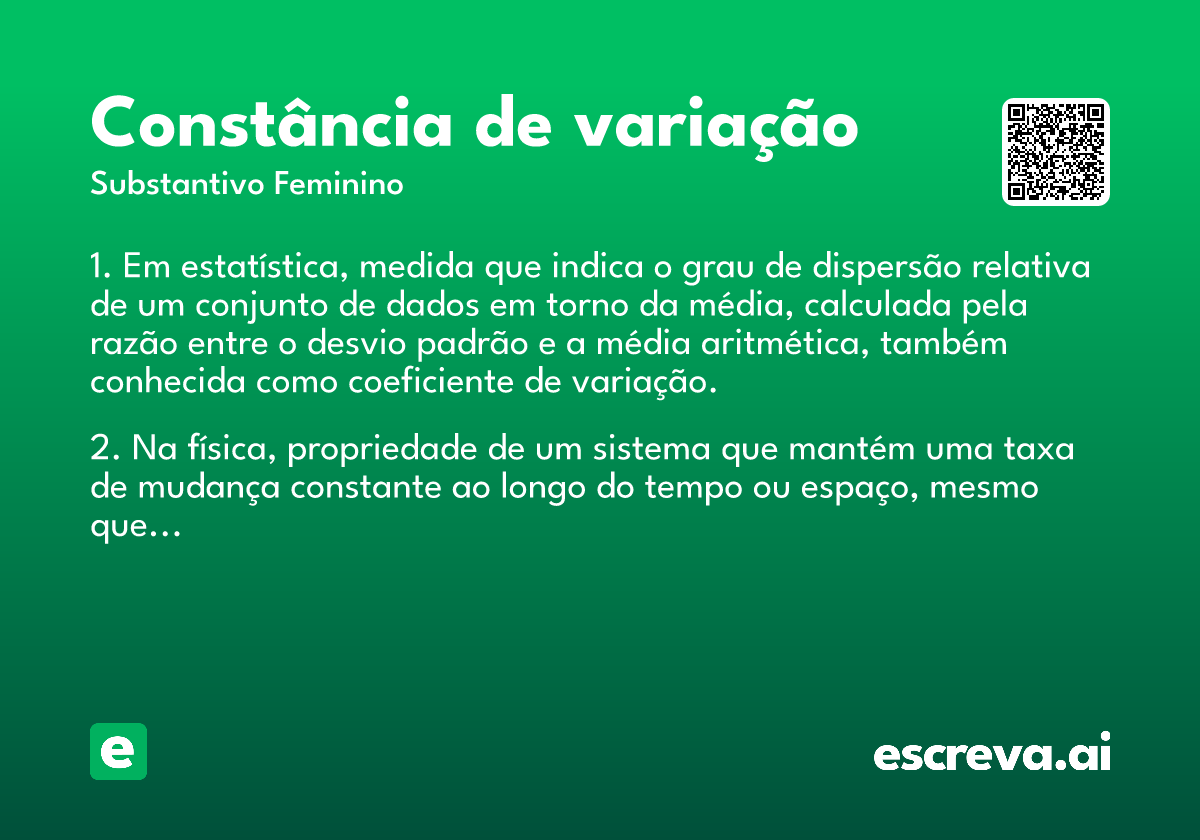 constância de variação