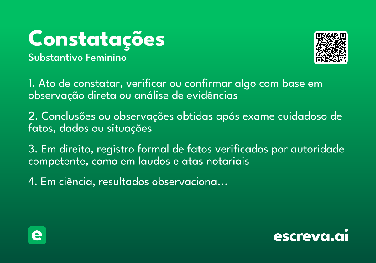 constatações