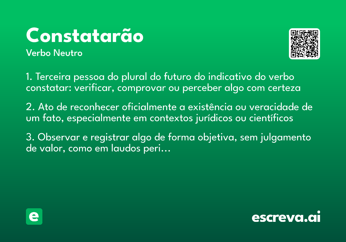 constatarão