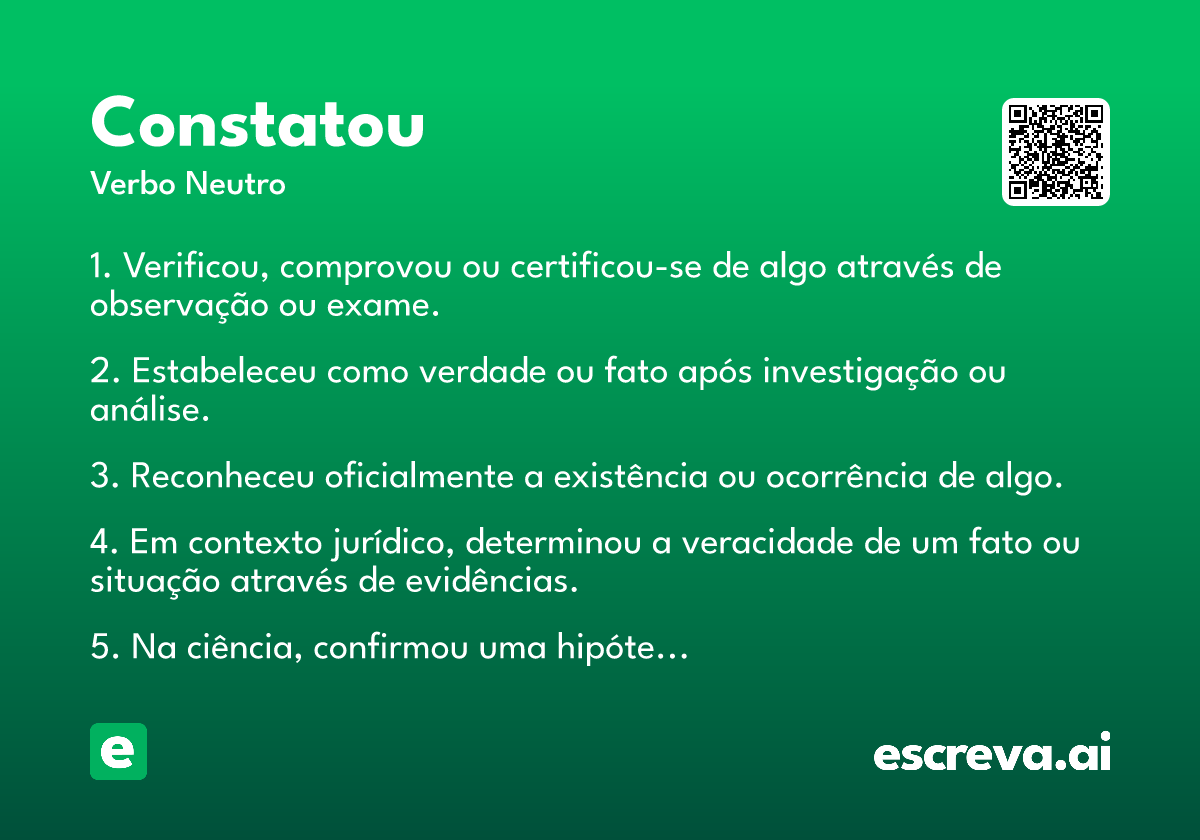 constatou