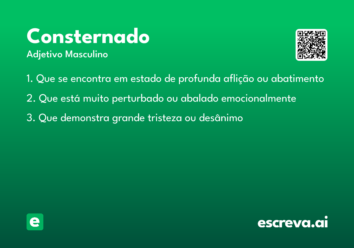 consternado