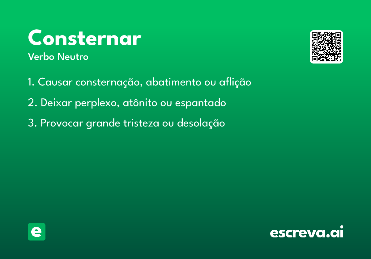 consternar