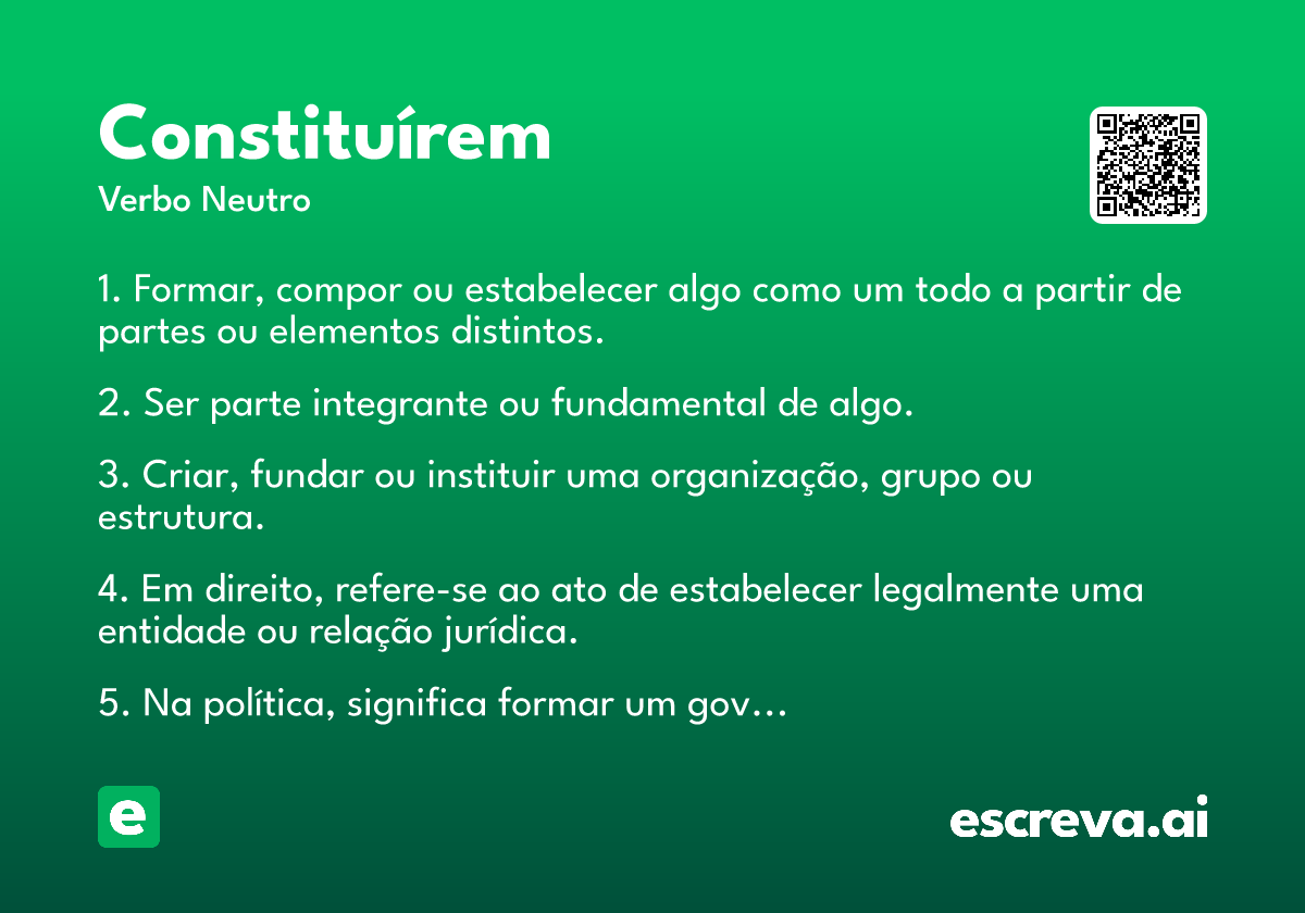 constituírem