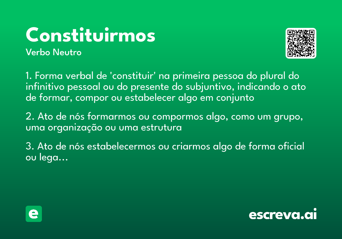 constituirmos