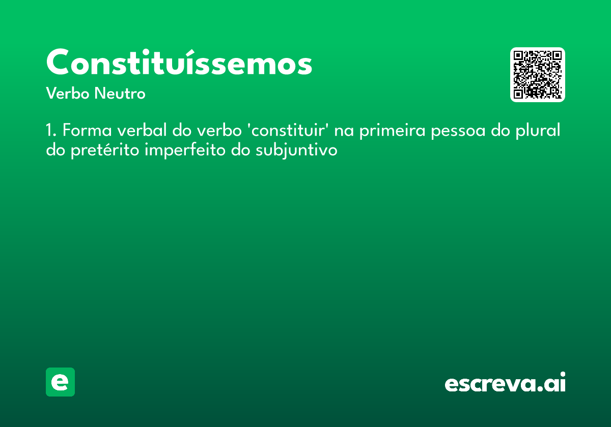 constituíssemos