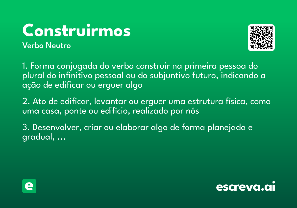 construirmos