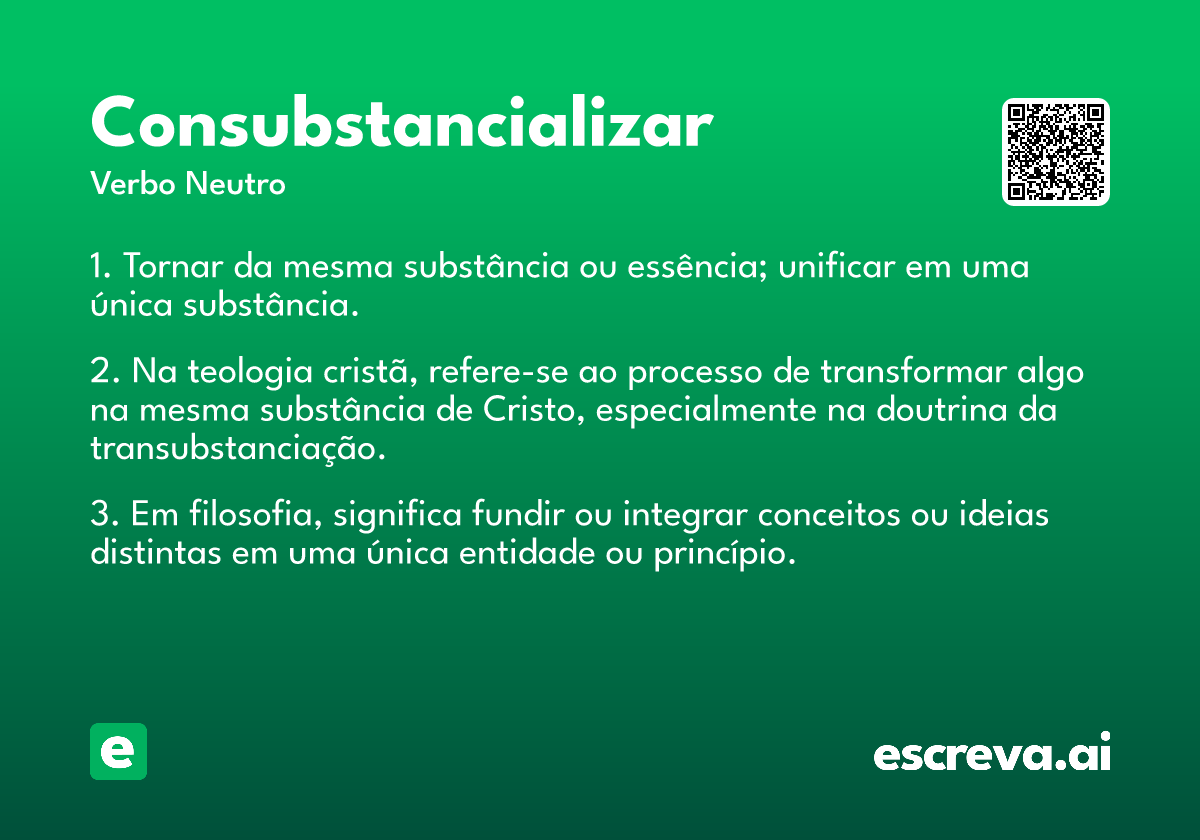 consubstancializar