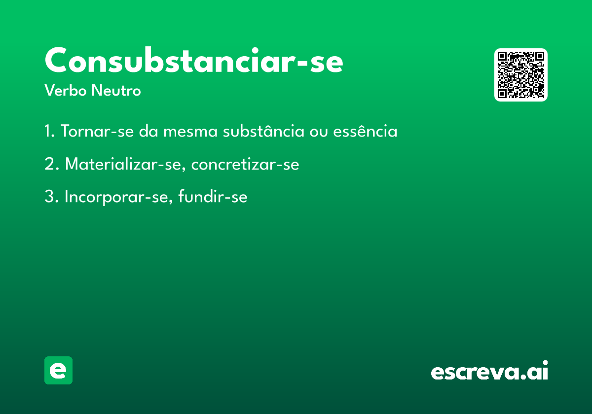 consubstanciar-se