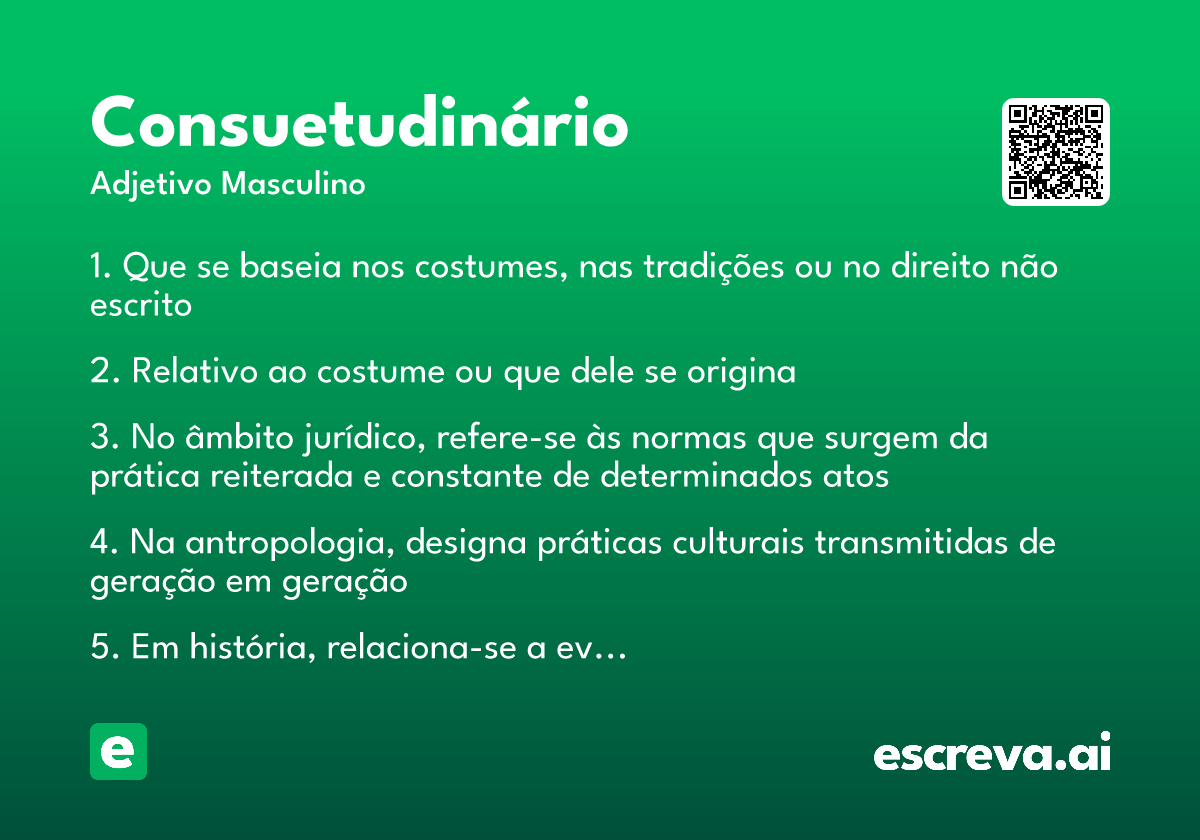 consuetudinário