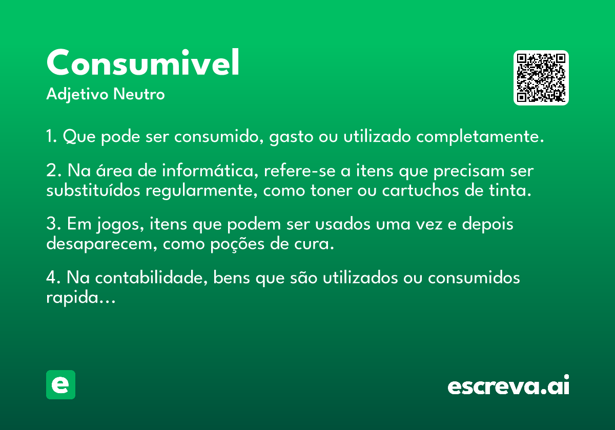 consumivel