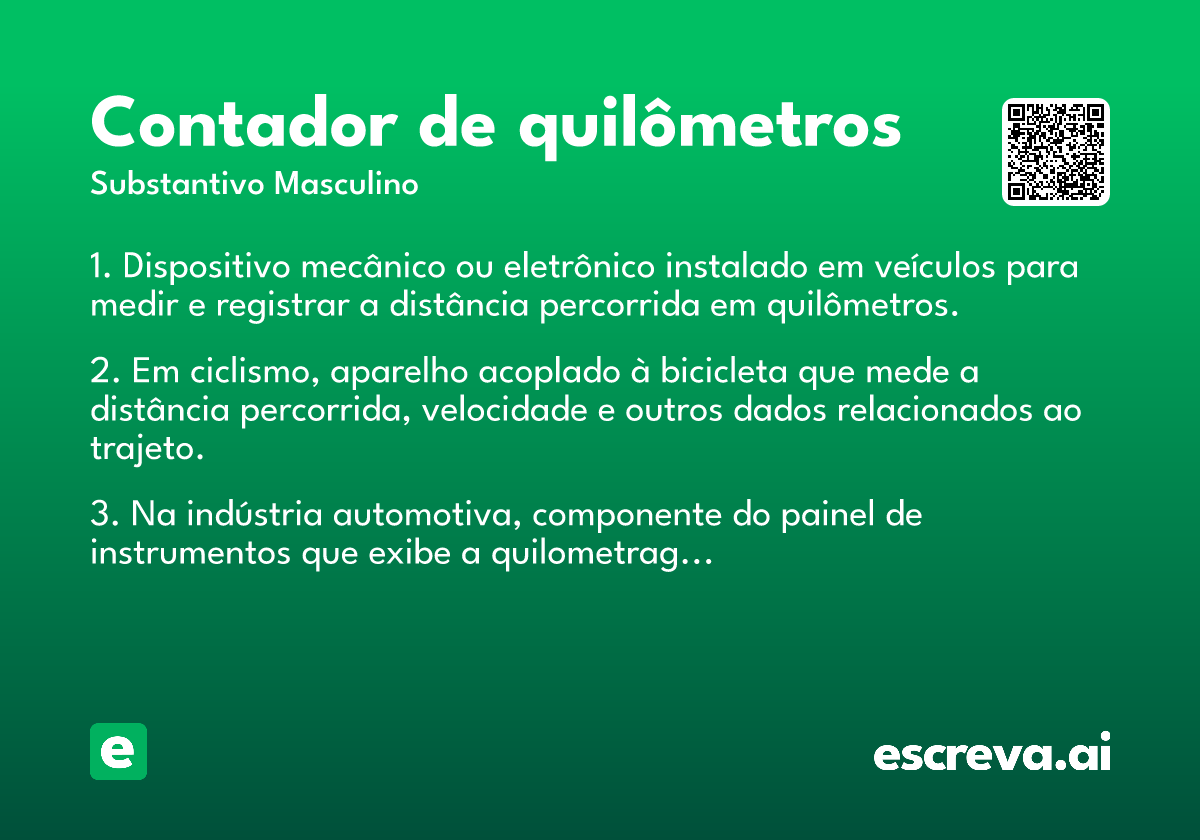 contador de quilômetros