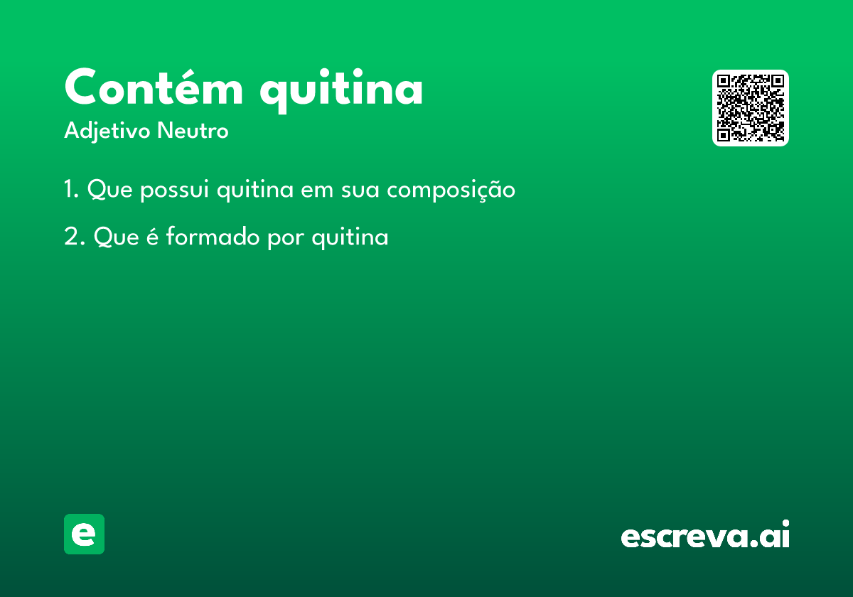 contém quitina