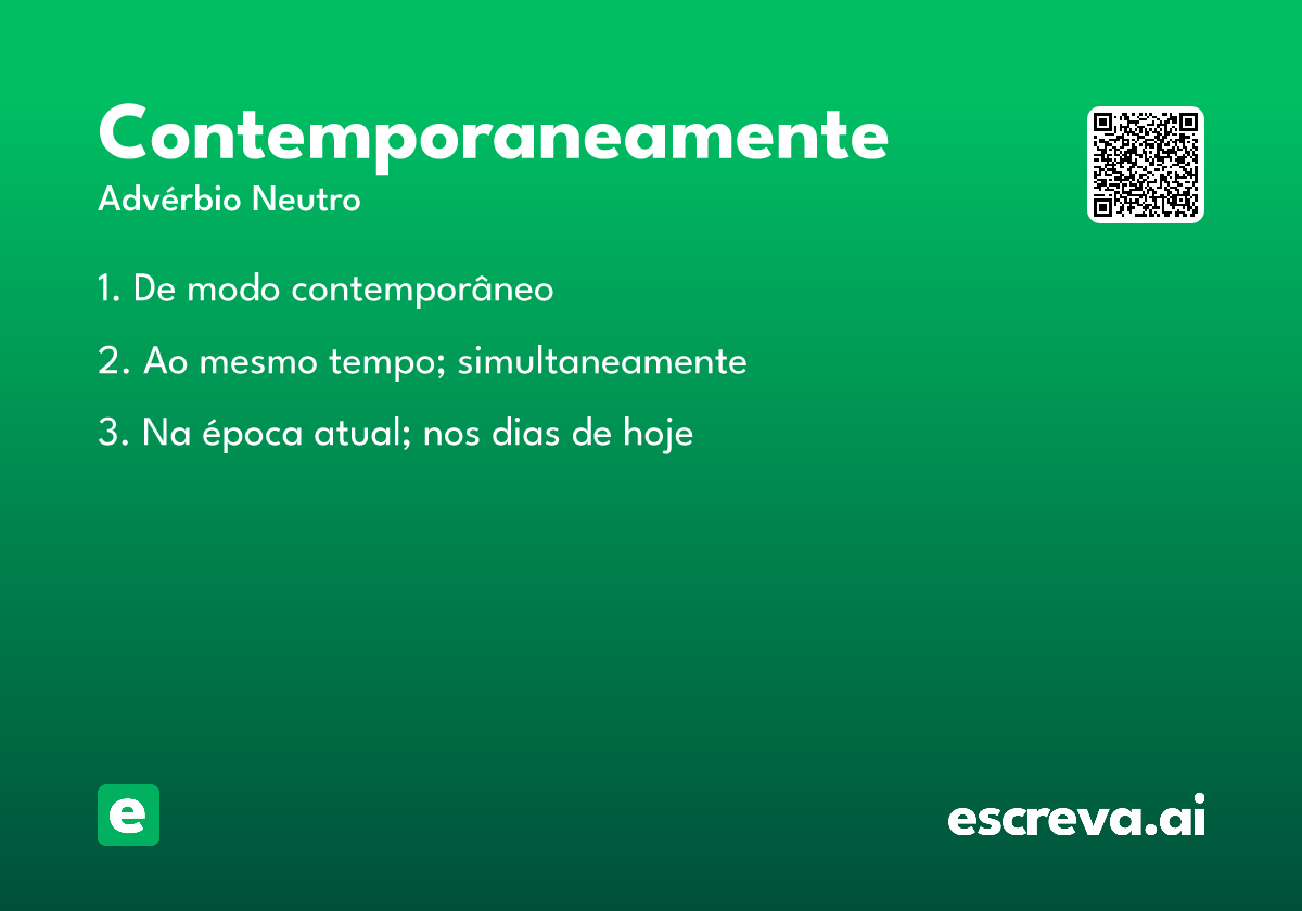 contemporaneamente