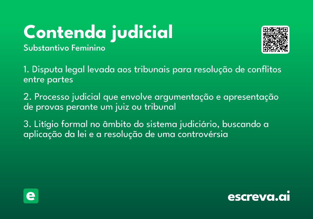 contenda judicial