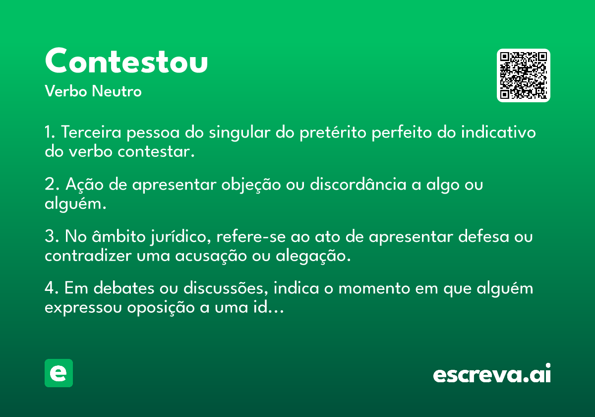 contestou