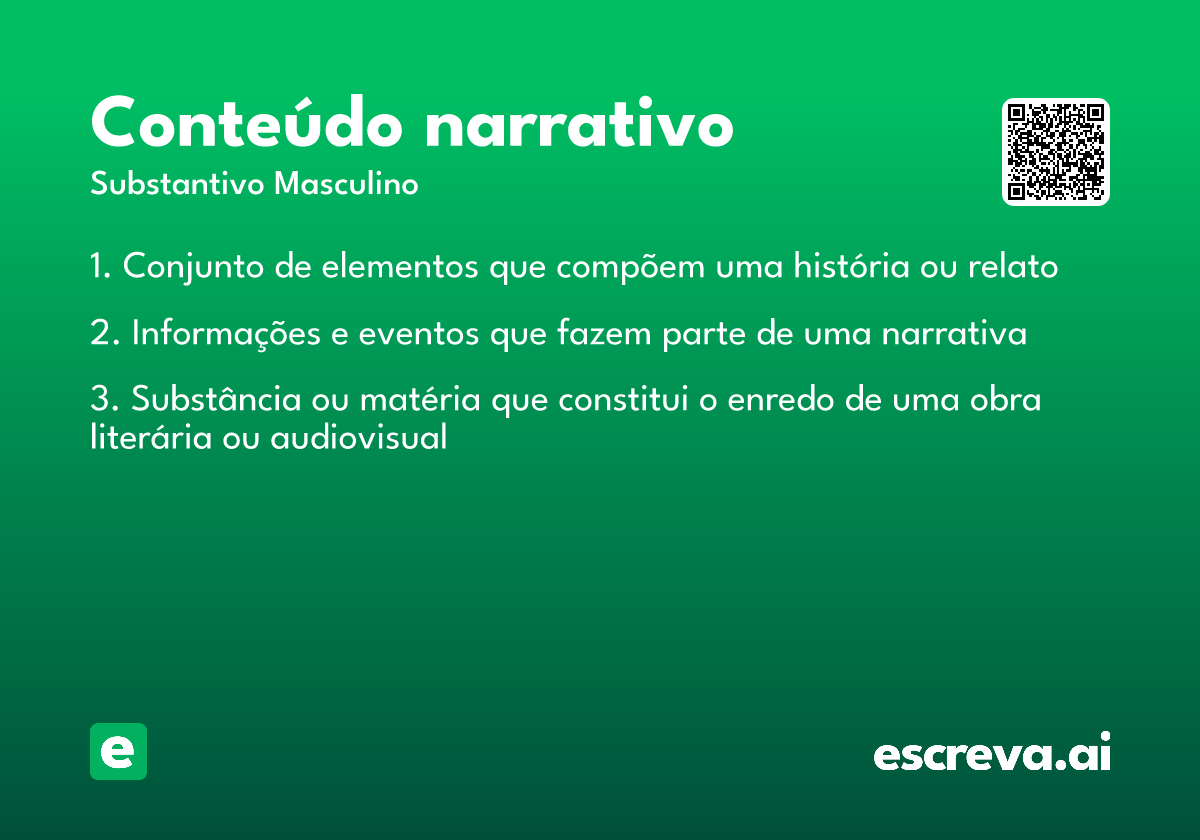 conteúdo narrativo