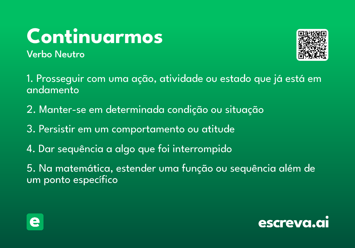 continuarmos