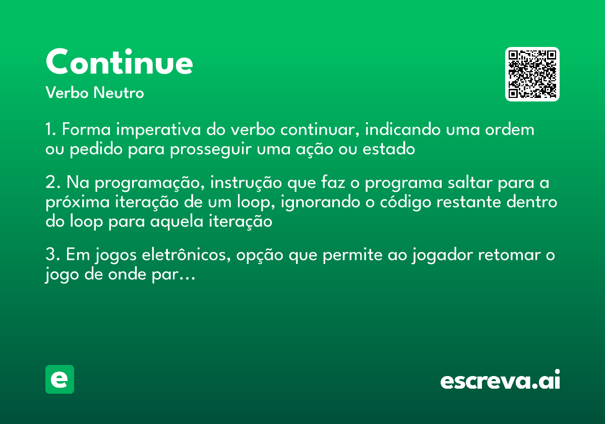 continue