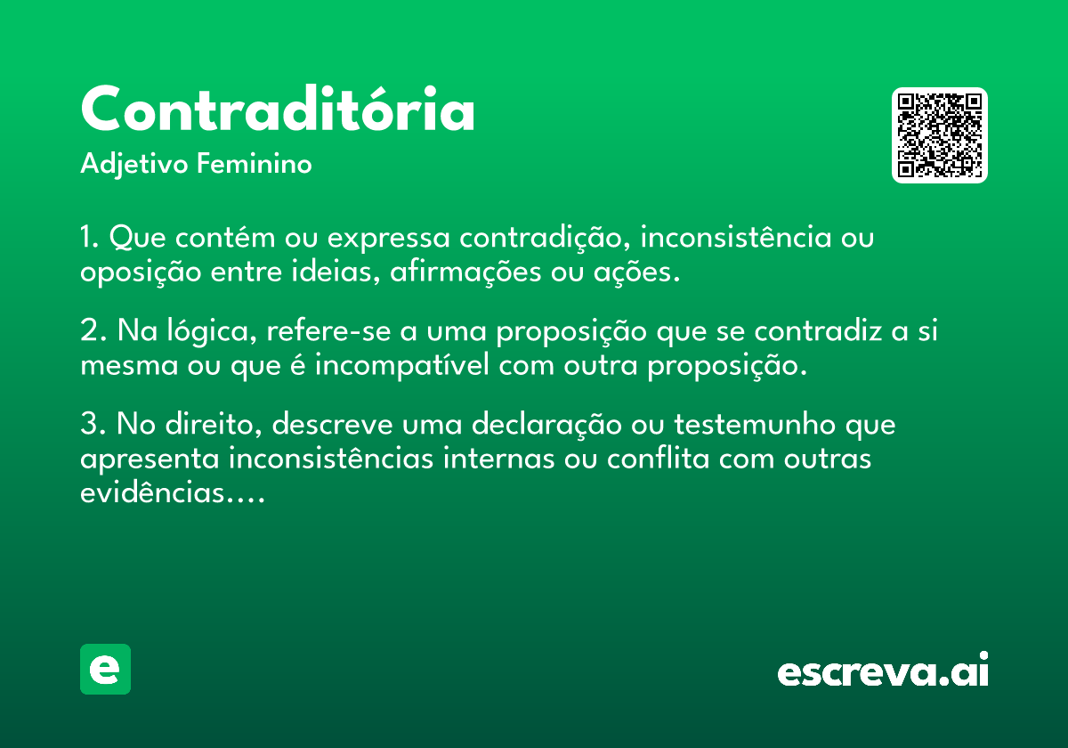 contraditória