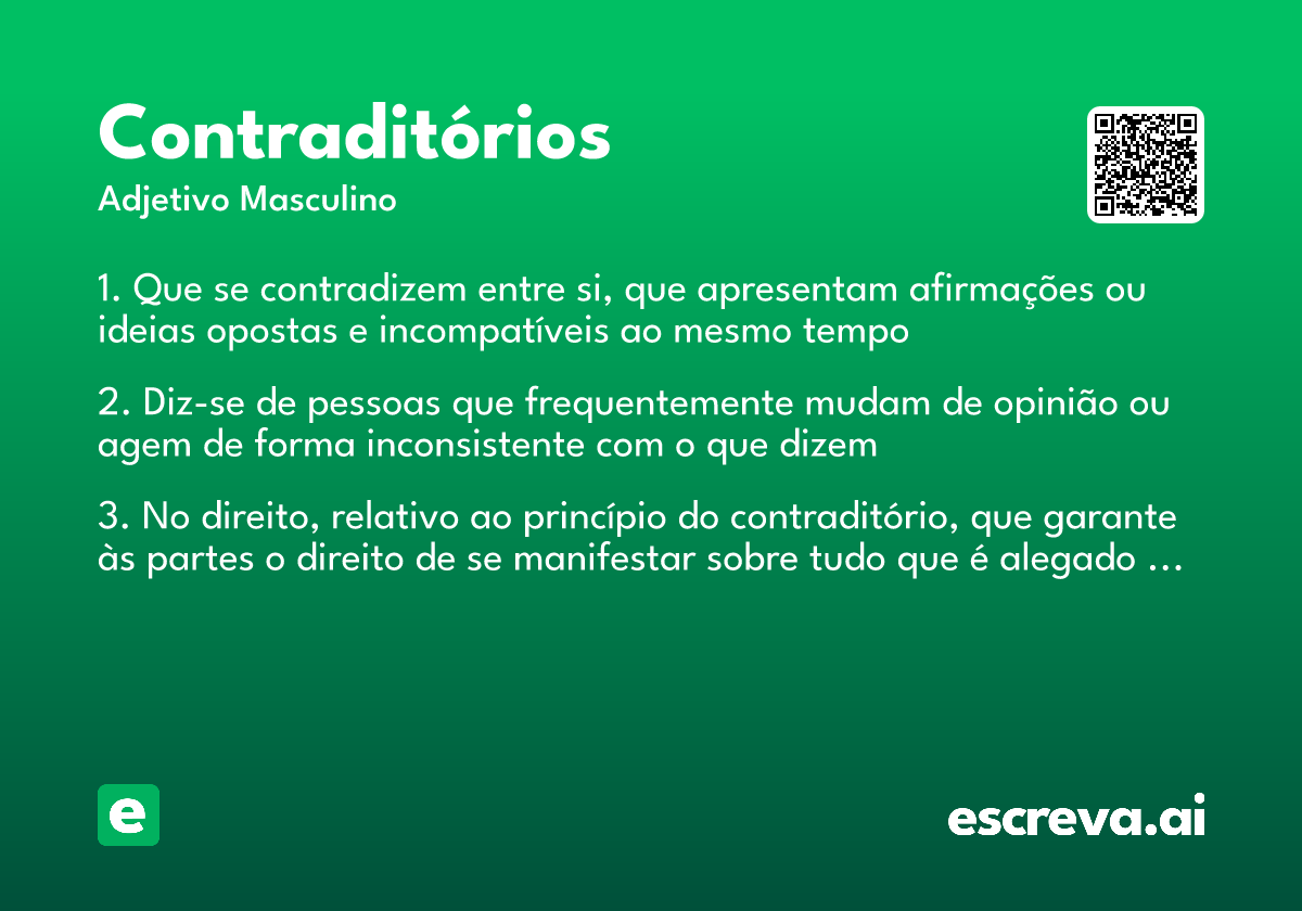 contraditórios