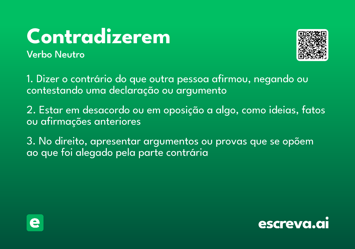 contradizerem