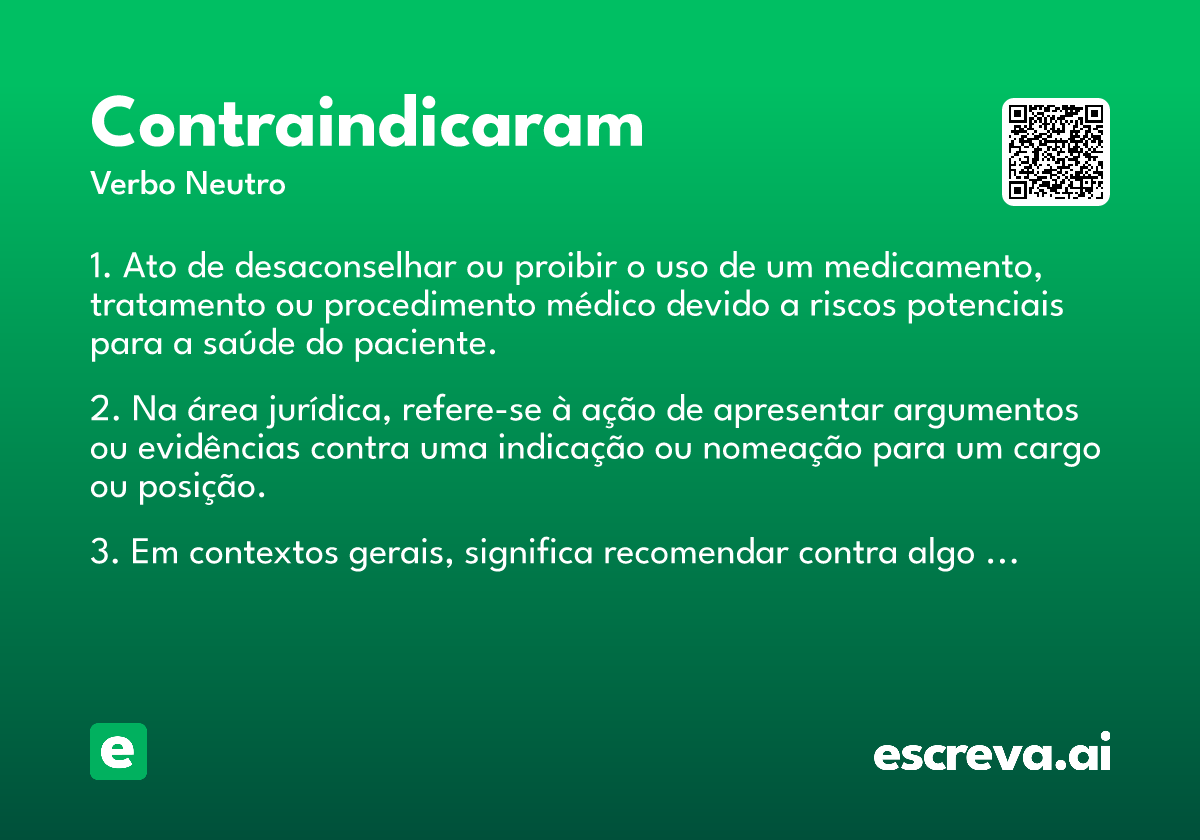 contraindicaram