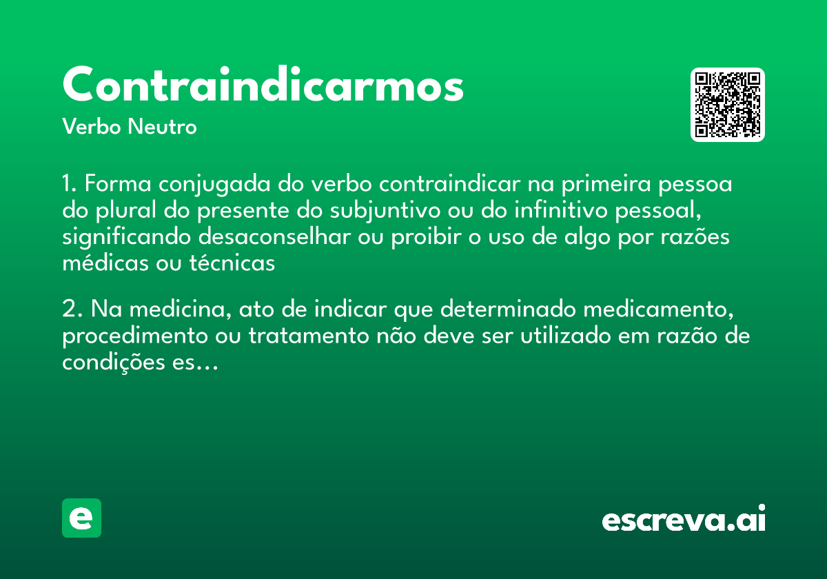 contraindicarmos
