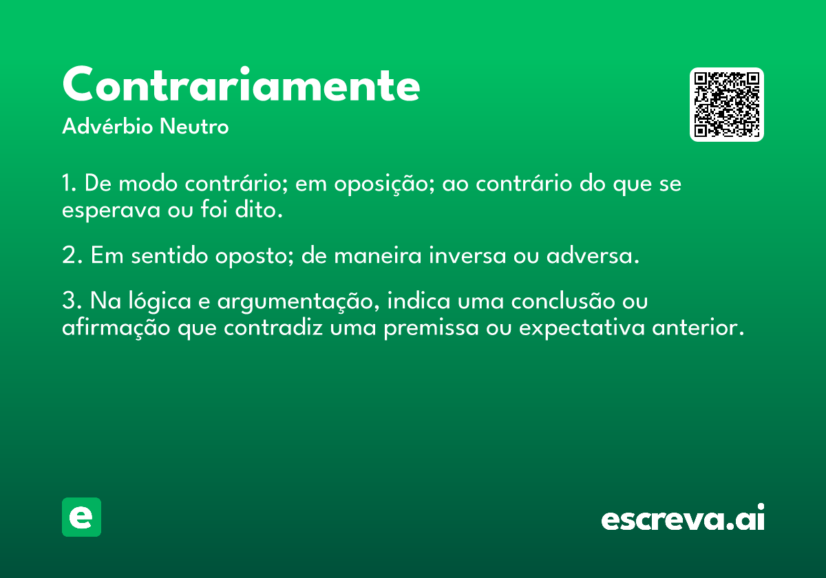 contrariamente