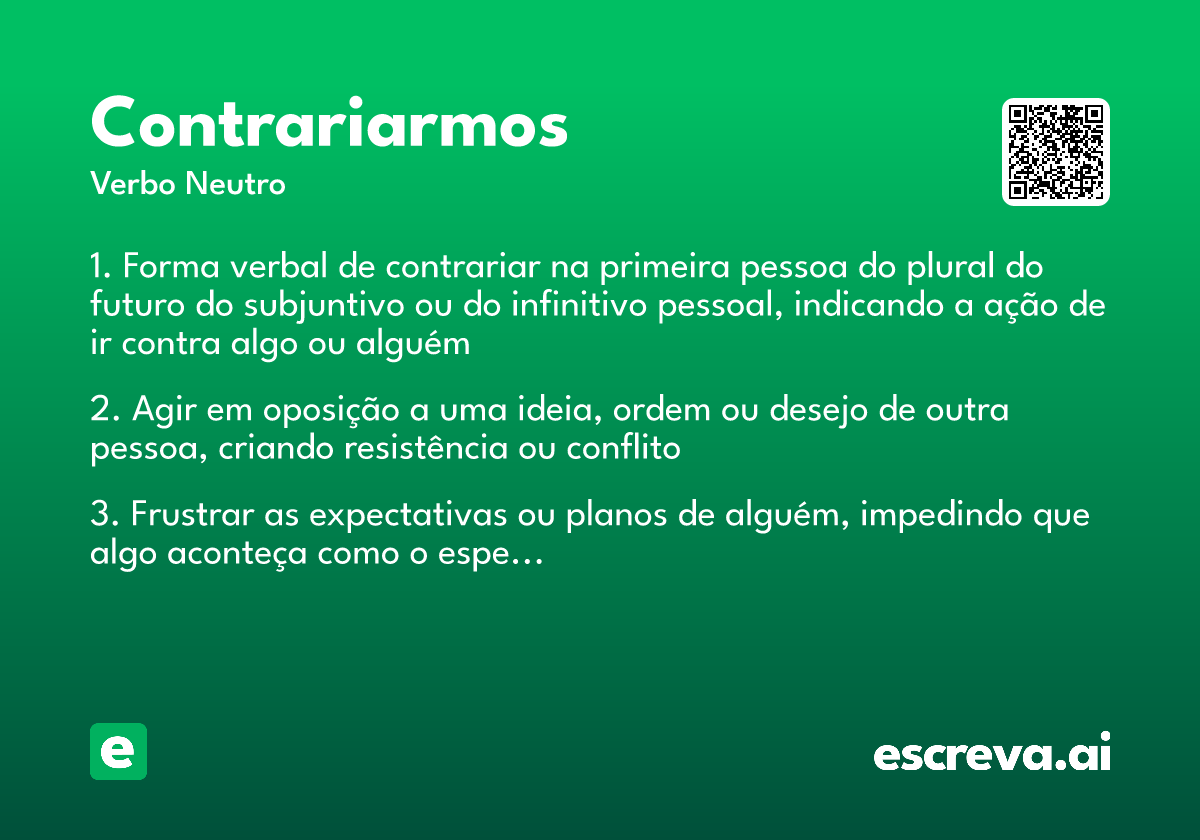 contrariarmos