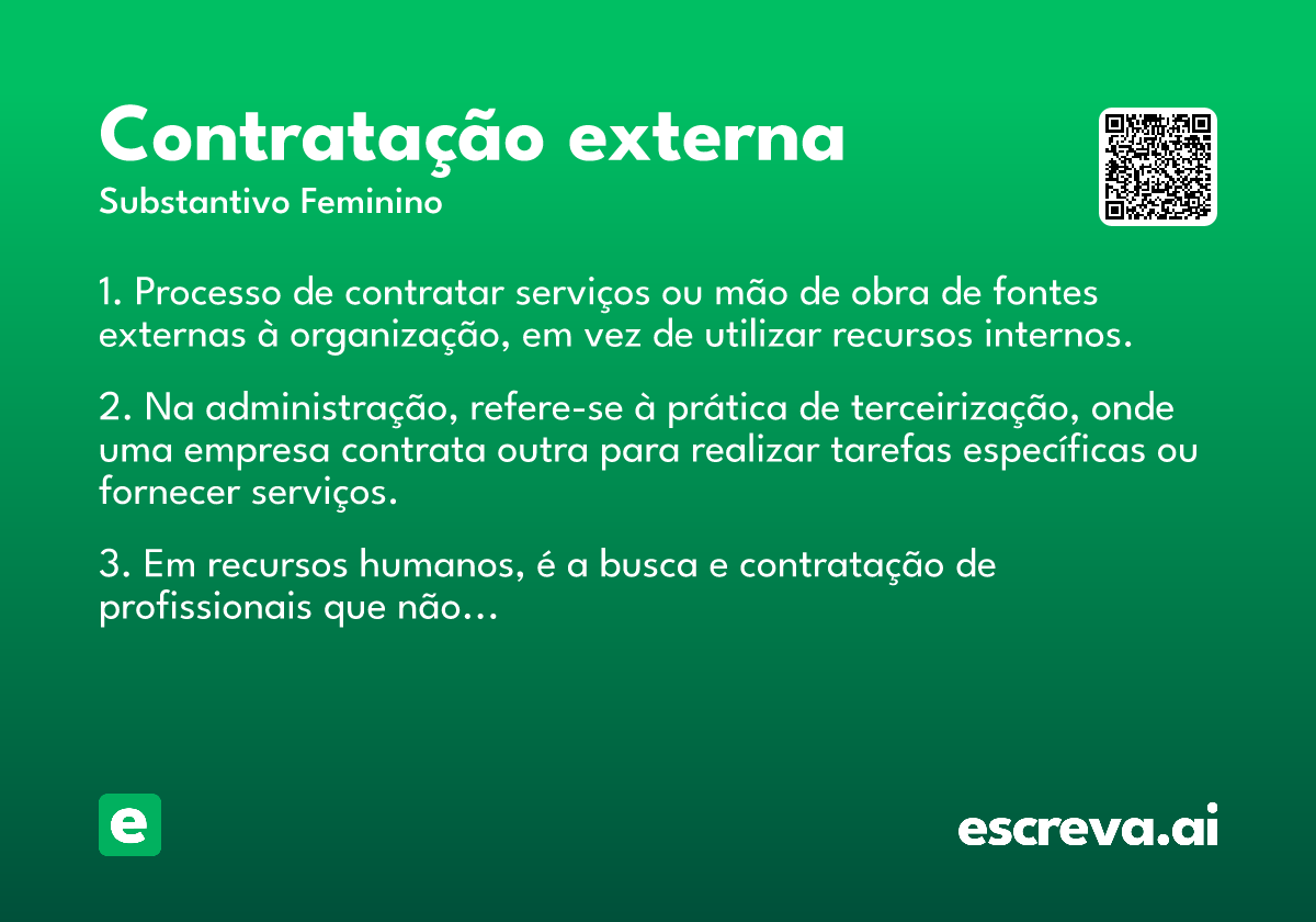 contratação externa