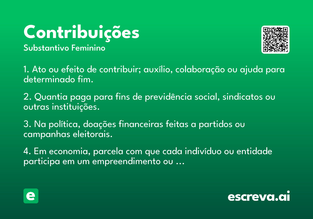 contribuições