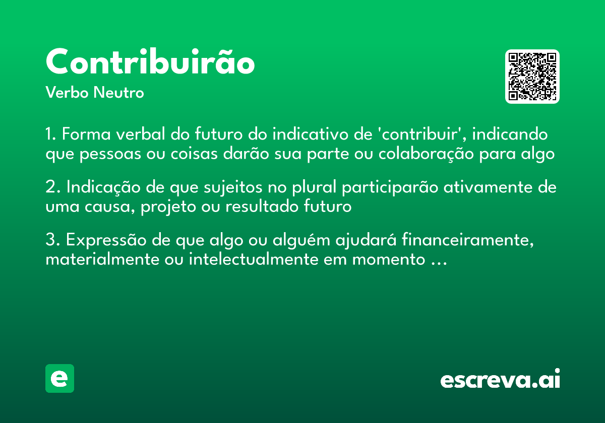 contribuirão