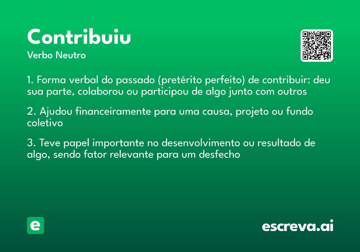 contribuiu