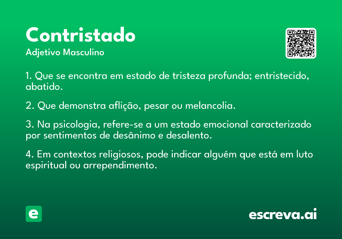 contristado