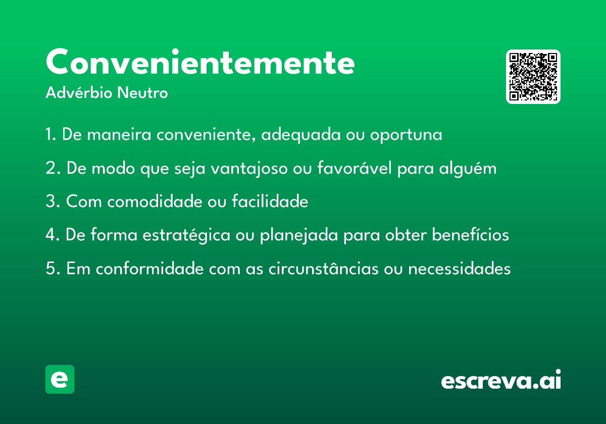 convenientemente